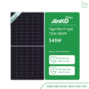 Tấm pin năng lượng mặt trời Jinko 545W