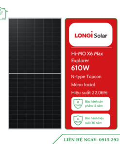 Tấm Pin Năng Lượng Mặt Trời Longi 610W – Hi-MO X7