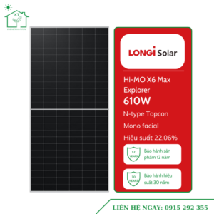 Tấm Pin Năng Lượng Mặt Trời Longi 610W – Hi-MO X7